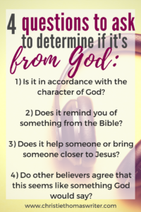 how to tell if I heard from God