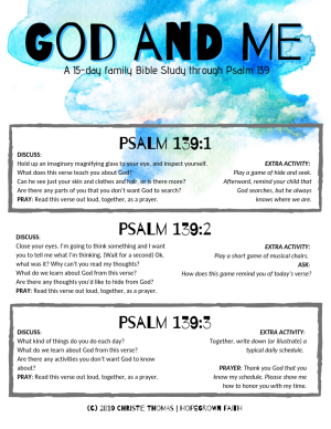 God and Me: A Family Study of Psalm 139