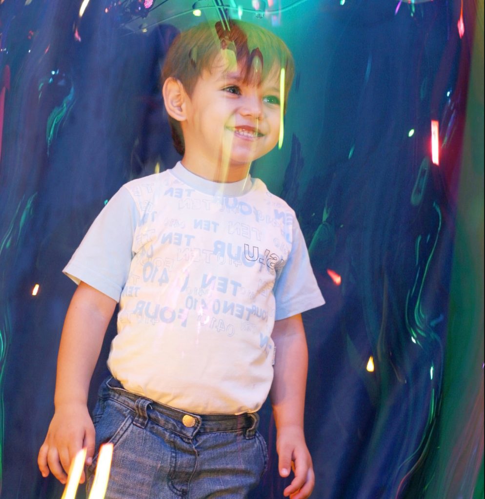 fruit of the Spirit peace object lesson: child in a bubble!