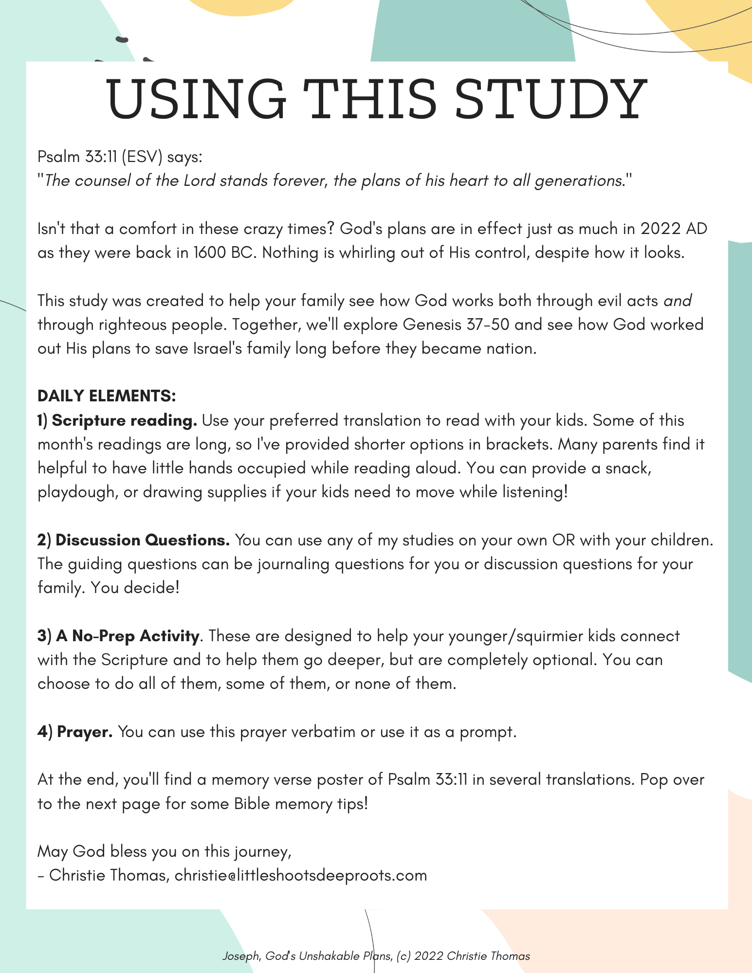 Joseph : God's Unshakable Plans (Family Bible Study) - Image 2