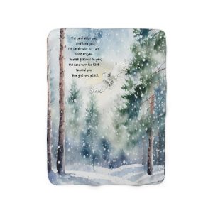 Snowy Forest Blessing Blanket (Sherpa Fleece)